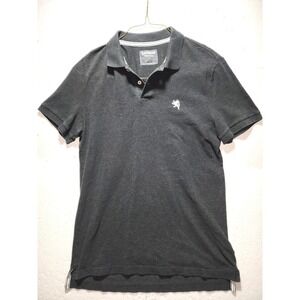 Express Pique Polo Men T-Shirt Blue Large Modern Fit Collared 100% Cotton